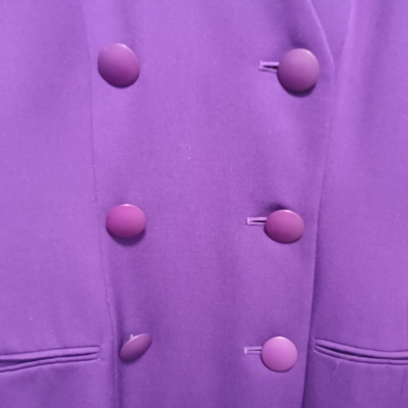 CLEARANCE SALE!! Vintage Purple Double-Breasted Coat Dress - Picture 5 of 14